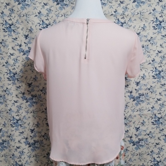 Guess sheer pink lace top shirt blouse - Picture 5 of 8